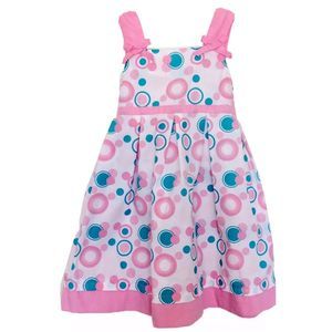 Sugar Honey Polka Dots Dress Tied back Girls Sleeveless Size 4 Toddler Bows